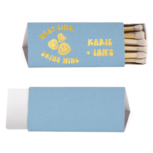 The Next Time Bring Wine Smilies Matches is a fun and cheeky design that is sure to bring a smile to your guests' faces. With its playful and whimsical design, this product is sure to be a hit at any event. Great for a house warming party to give your guests or to receive as a new home present! 