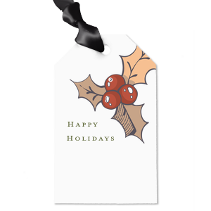 Holiday Holly Full Color Tag