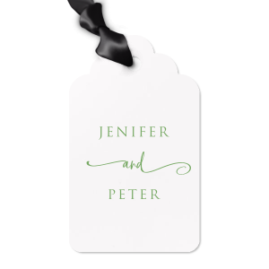 ForYourParty's elegant Linen Slate Diamond Gift Tag with Matte White Foil will look fabulous with your unique touch. Your guests will agree!
