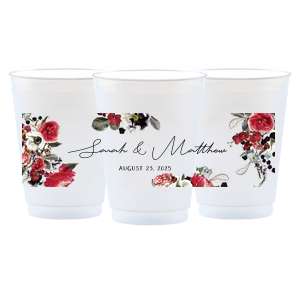 Baroque Floral Photo Full Color Custom Cup
