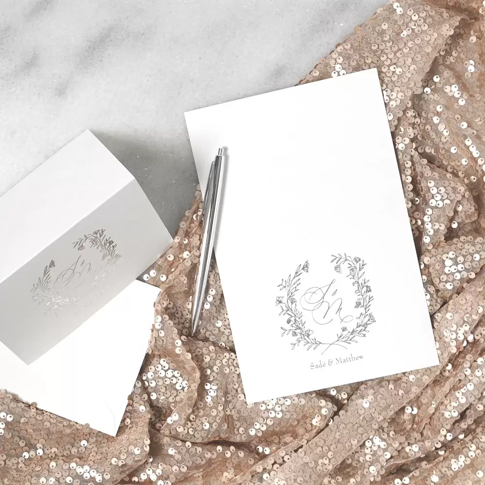 personalized stationery with custom artwork is a great choice for your wedding thank you notes