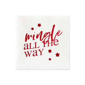 The ever-popular Galvanized Silver Statement Cocktail Napkin with Shiny Convertible Red Foil will look fabulous with your unique touch. Your guests will agree!