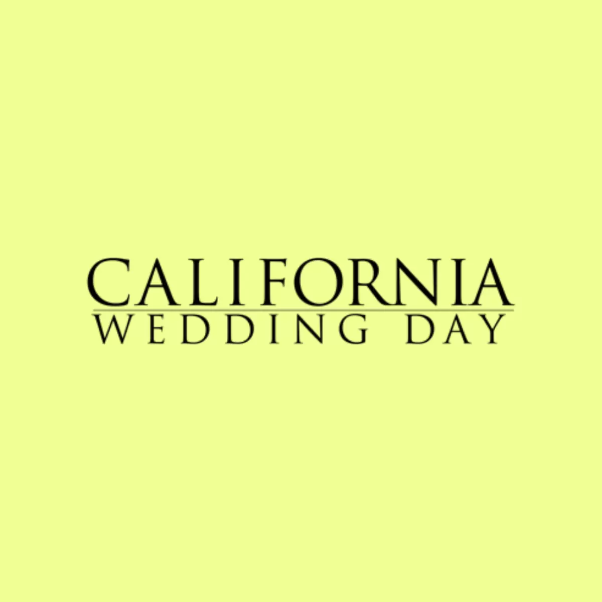 California Wedding Day