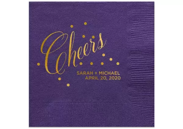 cheers wedding napkins