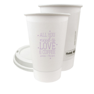 Lovely in White Rose Floral Bridal Shower Wedding Party 9 oz Paper Cups