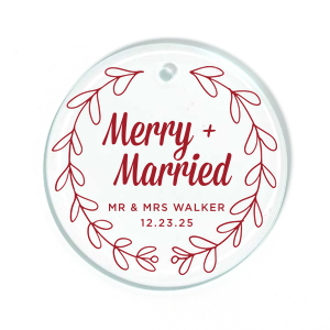 ForYourParty's elegant Glass Custom Photo Circle Glass Ornament with Matte Red Berry Ink Digital Print Colors will make the perfect personalized holiday keepsake for yourself or a loved one.