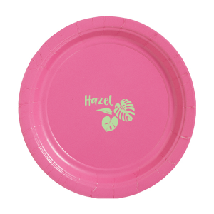 This custom plate is perfect for a plant lover! Featuring a beautiful Monstera graphic, this plate can be personalized with your name for a birthday party, bachelorette party, bar mitzvah... the sky is the limit. 
