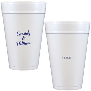 Showcase simplicity and elegance with the Relaxed Couples Name and Date Cup. The no nonsense design makes a direct impression to showcase your big event. Perfect for weddings, engagements, anniversaries or most other events, the highly customizable text leaves plenty room for personalization to make your event unique as your partnership.