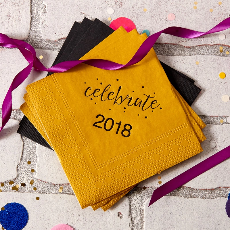 2018 personalized cocktail napkins
