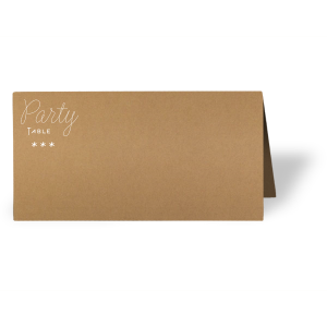 ForYourParty's elegant Stardream Navy Euro Place Card with Matte White Foil can be personalized to match your party's exact theme and tempo.