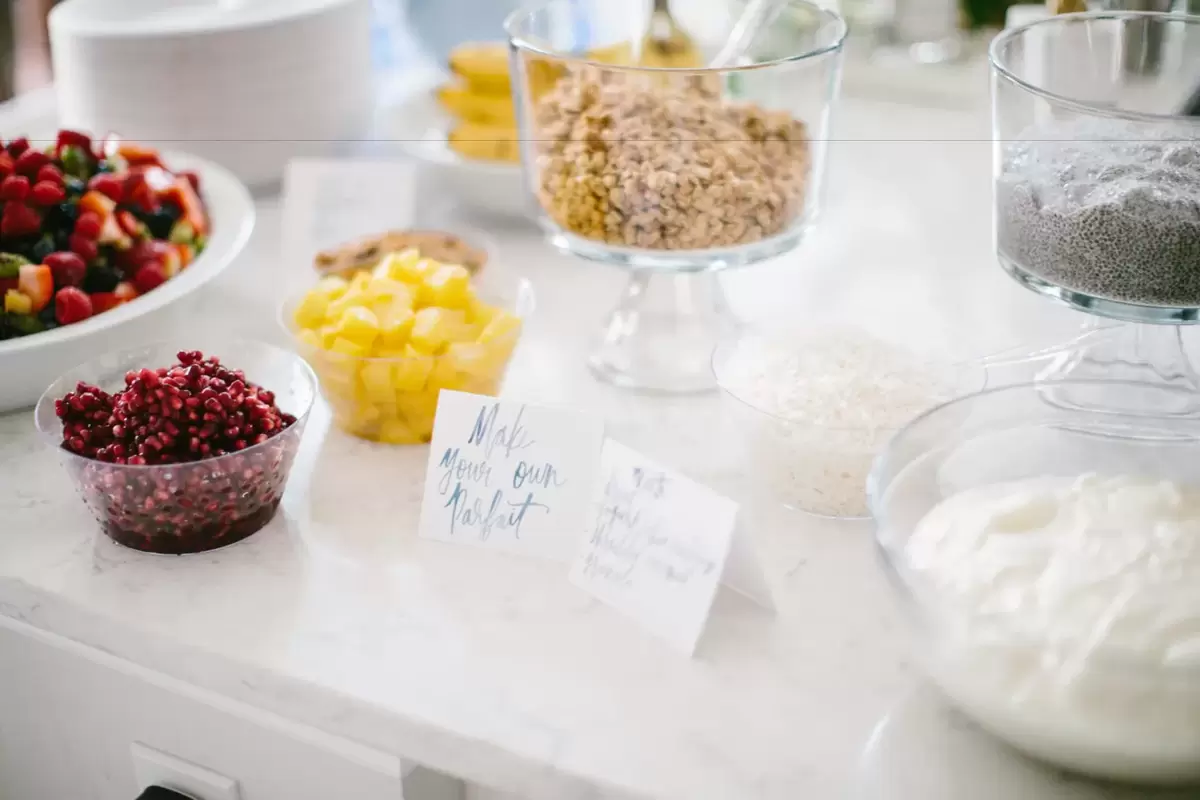 baby boy baby shower yogurt station