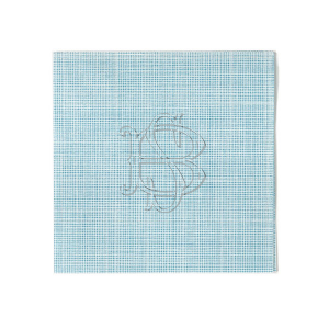 Pair elegance and functionality together with the Embossed Monogram Napkin. The increasingly popular embossed style is perfect for leaving a lasting impression on guests. Available in a variety of sizes, styles and colors, the design suitable for nearly any occasion, from engagement events to formal functions.