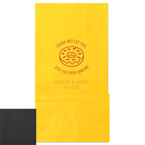 Keep the party sweet and the moves flowing with the Dough-Not Stop Dancing Gift Bag. Its clever quip encourages a treat-powered dancefloor, while the whimsical donut graphic adds a sprinkle of fun. Names and date below remind guests whose celebration keeps them grooving.