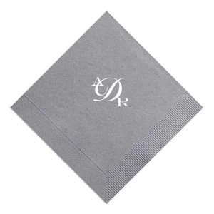 Our beautiful custom Galvanized Silver Cocktail Napkin with Matte White Foil are a must-have for your next event—whatever the celebration!