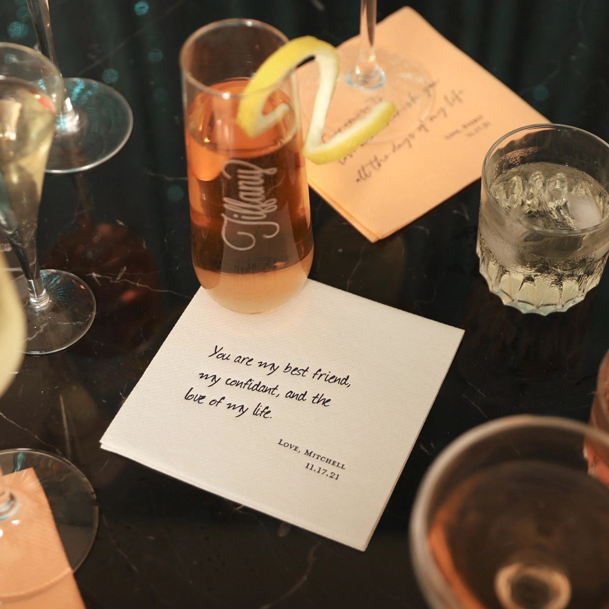 shop the perfectly overboard collection custom dinner napkin