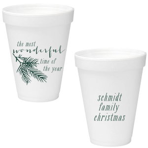 Pine Christmas Family Name Cup