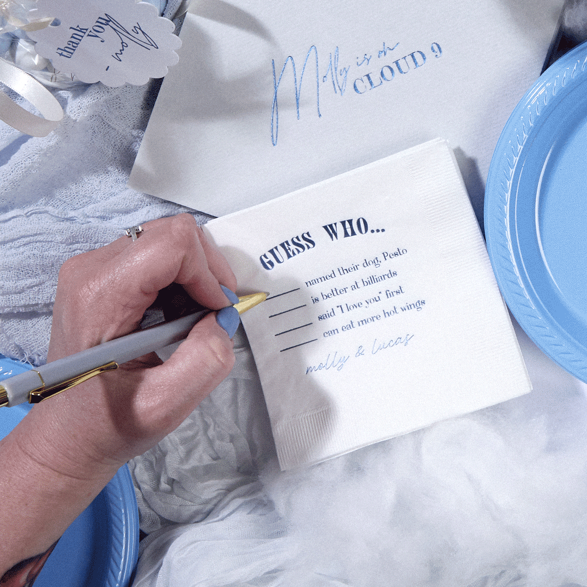 Guess Who Game Napkin 