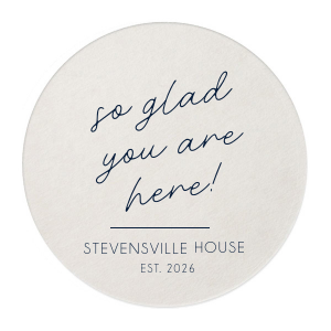 ForYourParty's chic White Guest Hand Towel with Matte Navy Foil has a Line House 2 graphic and is good for use in Home themed parties and will look fabulous with your unique touch. Your guests will agree!