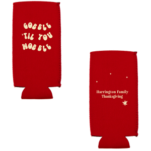 Keep your beverages chilly as the weather outside with the Gobble Til You Wobble Can Cooler. Stylish and functional for keeping your drinks refreshing, the neoprene cooler can be personalized to showcase your unique taste, making it an ideal souvenir for a memorable holiday season.