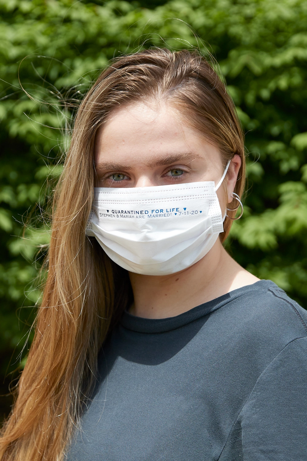 offer your guests personalized face mask on your wedding day