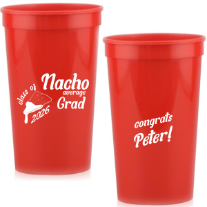 Are you looking for a unique detail that will be complemented the most on your party? Meet our new customizable Nacho Average Graduation Stadium Cup now available and ready for you to pick it up! 