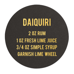 Our beautiful custom White Square Coaster with Shiny 18 Kt Gold Foil can be customized to complement every last detail of your party.