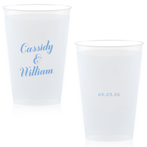 Showcase simplicity and elegance with the Relaxed Couples Name and Date Cup. The no nonsense design makes a direct impression to showcase your big event. Perfect for weddings, engagements, anniversaries or most other events, the highly customizable text leaves plenty room for personalization to make your event unique as your partnership.