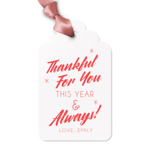Personalized Natural NEW Frost White Luggage Gift Tag with Satin Lipstick Red Foil can be customized to complement every last detail of your party.