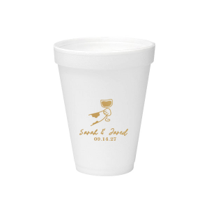 Sip Sip Hooray Wedding, hot Promotional Foam Drinking Cups, Our Special Day, Heart, Styrofoam Cups (37)