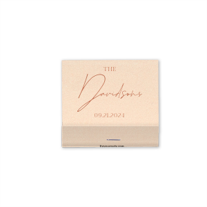 Boho Terracotta Elegant Wedding Matchbook