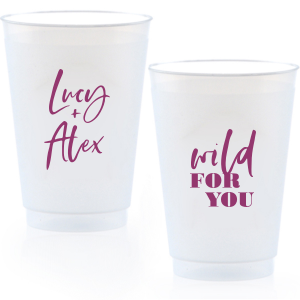 Personalized Frosted Plastic Cups - 20 Ounce Shatterproof Frost-Flex –  Limelight Paper & Partyware