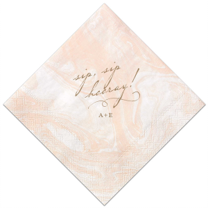 Add a touch of elegance to your celebration with the Vintage Sip Sip Hooray Napkin. Featuring a whisper-soft "sip sip hooray" and elegant flourish, it's perfect for those who appreciate a quieter kind of cheer. Personalize it to make every toast sophisticatedly yours. Cheers!
