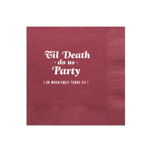 ForYourParty's chic Merlot Cocktail Napkin with Shiny 18 Kt Gold Foil will add that special attention to detail that cannot be overlooked.