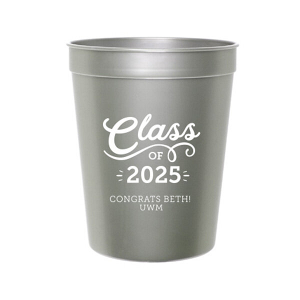 Swirly Class of Graduation Name Stadium Cup