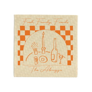 Showcase what's important this holiday season with our Food, Family, Friends Checkered Napkin. Honored guests will swoon from the adoration they feel while gazing upon this lovely napkin at the dinner table or from under their favorite holiday cocktail. The trendy design and text is customizable to add a personal touch to your party plans!
