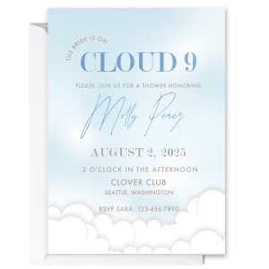 Cloud 9 Bridal Shower Invite