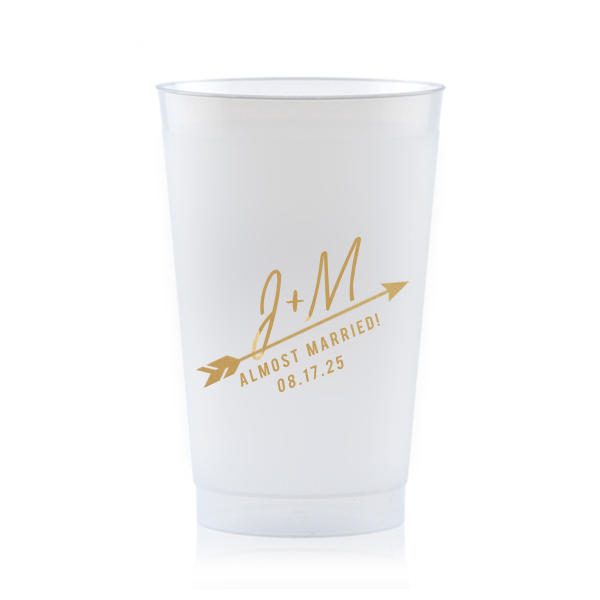 The ever-popular Almost Married Arrow Cup is good for use in Rehearsal Dinner, Bachelor/Bachelorette and Wedding themed parties and couldn't be more perfect. It's time to show off your impeccable taste.