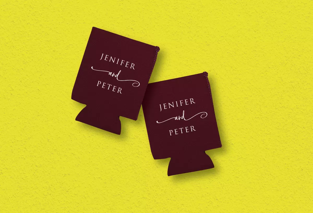 stacked and swirled custom can cooler