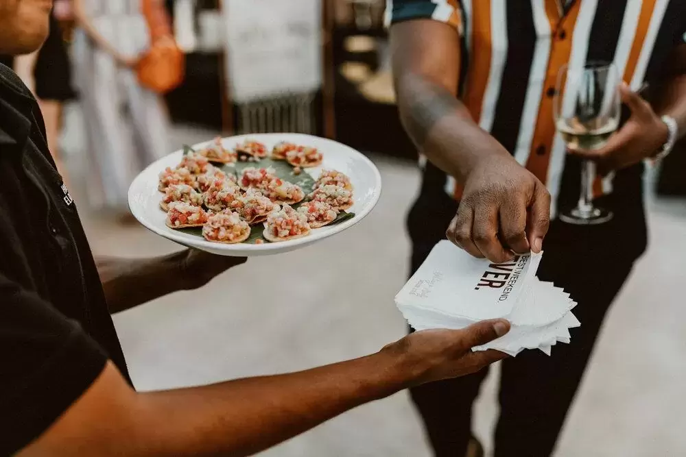 custom designed destination wedding napkins for Everyday Pursuits