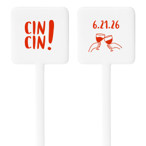 The Cin Cin Date Stir Stick adds a fun personalized touch to your event's signature cocktail. Bring a trendy personalized touch to your wedding, birthday, or elevated dinner party by customizing this stir stick with the date of your event. Cheers!