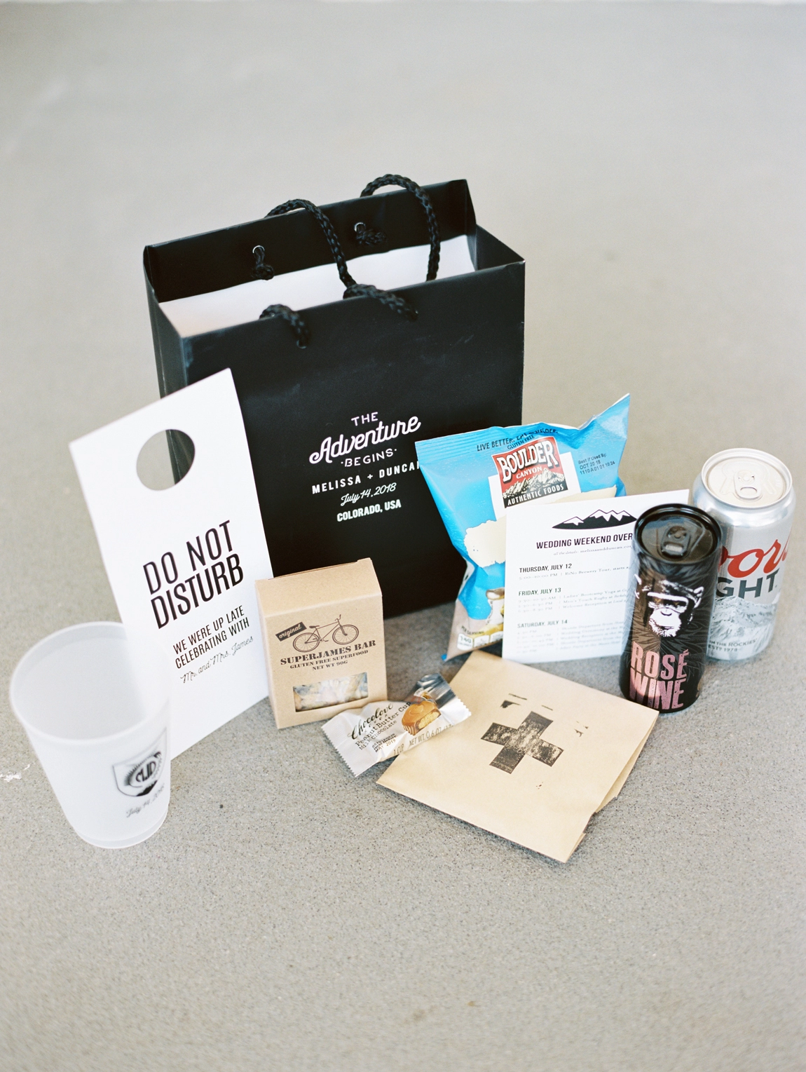 Door hangers, welcome bags and more for their guests!