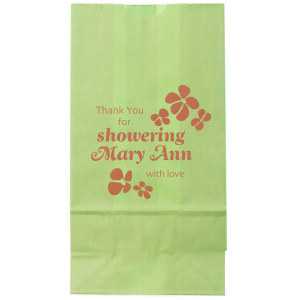 Personalized Pink Party Bag with Satin Copper Penny Foil has a Daisy Frame graphic and is good for use in Trendy, Floral, Wedding themed parties and will impress guests like no other. Make this party unforgettable.