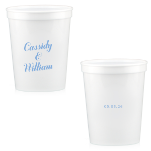 Showcase simplicity and elegance with the Relaxed Couples Name and Date Cup. The no nonsense design makes a direct impression to showcase your big event. Perfect for weddings, engagements, anniversaries or most other events, the highly customizable text leaves plenty room for personalization to make your event unique as your partnership.