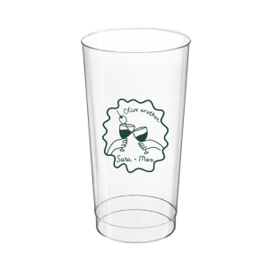 Celebrate one of a kind memories with the Olive Another Cheers Cup! The cheeky yet trendy design features a hand-drawn pair of cheersing glasses within a ribbon frame. Customize the design with your choice of text and foil stamp colors to best match your taste.