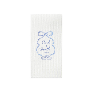 Serve only the best at you most important life events with the Swan Lovers Napkin. Featuring kissing swans in your choice of colors paired alongside customizable text, personally create your perfect party dinnerware with our easy to use customizer to make your next party event unforgettable.