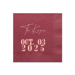 Meet our new Modern Family Name and Date Napkin with elegant vibe and trendy look. Put your name & date on it and you are good to go! Amaze your guests like never before!