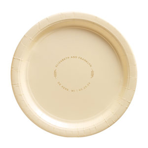 Leaf and Text Frame Plate