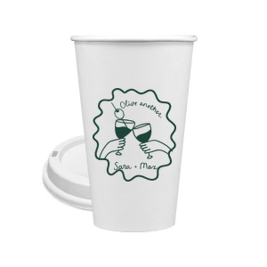 Celebrate one of a kind memories with the Olive Another Cheers Cup! The cheeky yet trendy design features a hand-drawn pair of cheersing glasses within a ribbon frame. Customize the design with your choice of text and foil stamp colors to best match your taste.