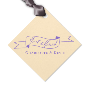ForYourParty's elegant Linen Pearl Gold Diamond Gift Tag with Shiny Merlot Foil has a Banner 2 graphic and is good for use in Accents, Frames themed parties and will add that special attention to detail that cannot be overlooked.