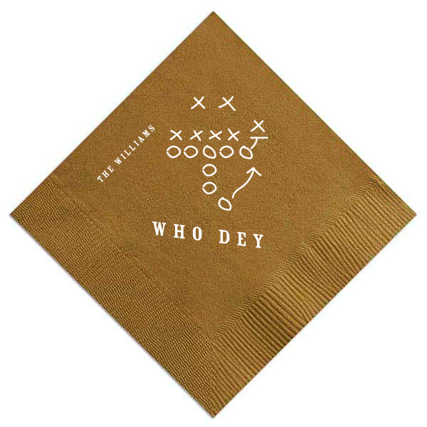 Big Game Football Play Napkin